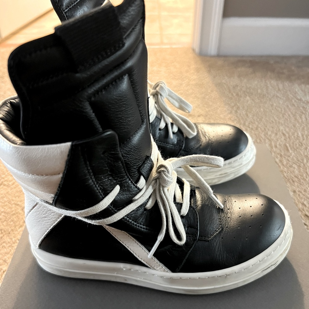 Kids Rick Owens black high top sneakers size 33 (U.S kids1.5-2)